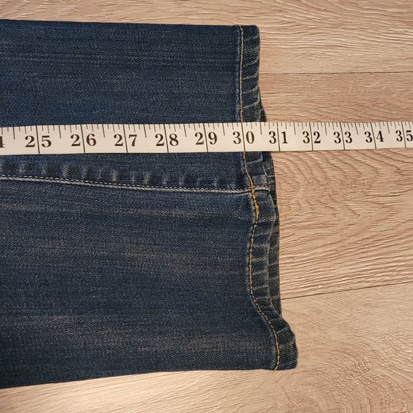 Fossil Jeans Size 26 Flare Low Rise Medium Light Wash Boho Western - Picture 8 of 10